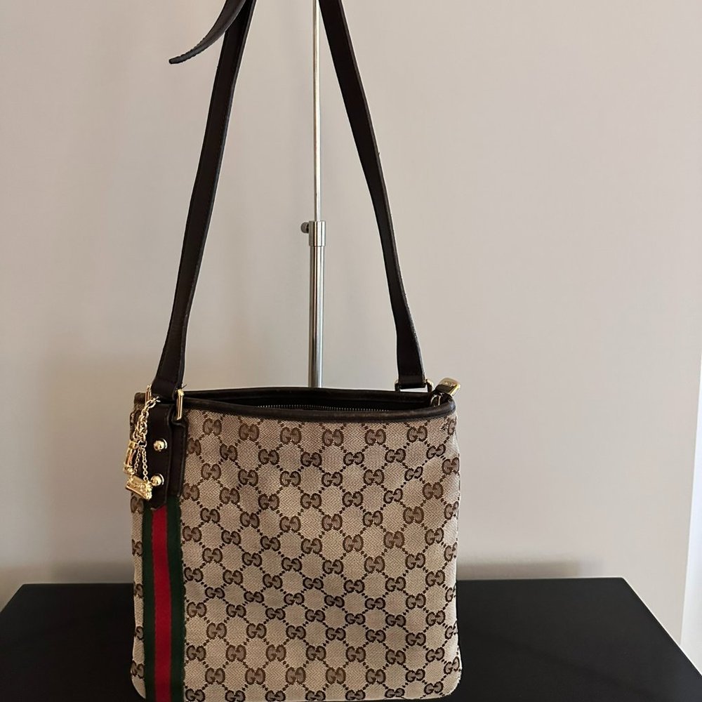 Gucci GG Canvas Jolicoeur Shoulder Bag - Authentic.
